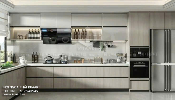 Hoàn Thiện Tủ Bếp Nhựa Cao Cấp Chữ L Tại Hạ Long, Quảng Ninh